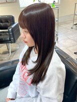 ノッポサン(Noppo3)&nbsp;くすみカラー グレージュ ロングヘア ツヤ髪カラー 20代