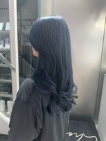 シェリ ヘアデザイン(CHERIE hair design)&nbsp;１ブリーチネイビーブルー［福岡/天神/美容室/ダブルカラー］