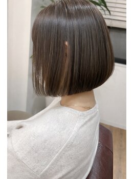 アンネル(An nelle)の写真/【栄★スグ】白髪染めを暗く重く見せたくない方へ。自然な艶とまとまりのある髪へ。
