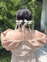 レブルーム(rebloom)&nbsp;結婚式お呼ばれツインお団子ヘアアレンジ