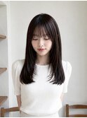 艶髪サラツヤストレート/髪質改善/地毛風カラー/顔周りレイヤー