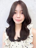ブリーチなしカラー韓国風くびれ巻きレイヤー小顔