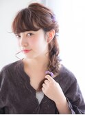 【aRietta】結婚式・二次会フィッシュボーン×編み込みアレンジ.