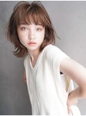 くびれ/イメチェン前髪/ウルフ/ラベンダーカラー/髪質改善/30代