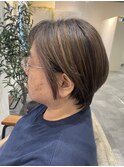ブリーチなし！ハイライト×ショート　アシメスタイル