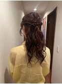 ハーフアップ