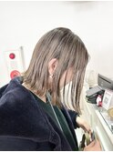 グラデーションハイライト　グレーベージュ　イメチェン