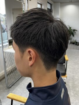 フゥ 宇都宮(FeU) ビジネスショートメンズマッシュツイストパーマツーブロック