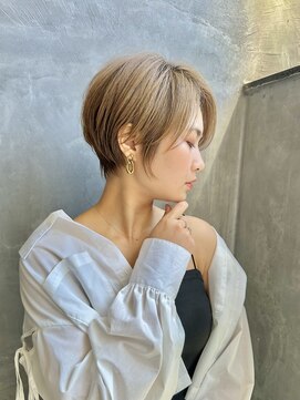 ナンバー 六本松(Number) 大人可愛い20代30代40代丸みショートボブ/脱白髪染め/ハイライト