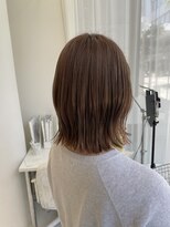 ハイブ 金沢(Hive)&nbsp;ぷつっとカット切りっぱなしボブ外ハネボブブラウン10代20代