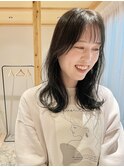 大人美人艶カラーベージュ小顔カット透明感レイヤーロング