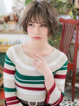 カバーヘア ブリス 戸田公園西口店(COVER HAIR bliss) ショコラアッシュ外国人風ふわふわボブc5戸田公園20代30代40代