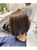 ネイロ 日本橋(NeiRo)&nbsp;小顔ボブハイライトカラー大人ショートカット水素トリートメント