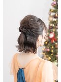 ボブのハーフアップ/梅田ヘアセットサロン