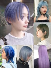 クールで凛とした印象に!透明感たっぷり寒色系カラー![渋谷/ハイトーン/ケアブリーチ/学割U24]