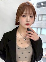 ☆ヌーディカラー/小顔ヘア/大人ボブ/前下がりレイヤーボブ