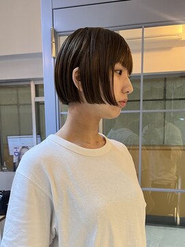 テクネ 天神大名(techne) 天神大名顔周りレイヤーカットミディアムボブタッセルボブパーマ