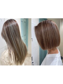 デザインカラーメニューが豊富だから、"やってみたかった"カラーが◎大人ハイライトが大人気★