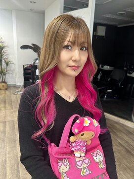 ヴィヴィ(VIVIE) イヤリングインナーカラービビットピンクデザインカラー小顔