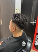 オールバックパーマ！