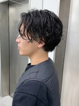 ビューナゴヤ 名駅(VIEW NAGOYA) メンズ/サーフカール/刈り上げセンターパート/波巻きツイスパ