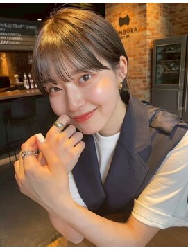 サンドパールス 仙台店(sand PALCE) 髪質改善/大人ガーリー/似合わせカット/ショートボブ前髪/仙台