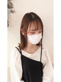 #外ハネボブ#ベージュ#韓国ヘア#ストレート#新居浜#髪質改善
