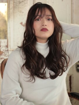 グラス(grass) 20代30代40代ブルべ冬シースルーバングフェミニンウェーブ