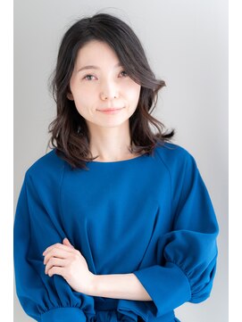 ノノリリ(NONORIRI) 40代50代大人前髪なし愛されレイヤーパーマウェーブミディアム