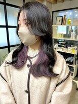 サクラ 岐阜(SAKURA)&nbsp;色落ちが綺麗なインナーカラーラベンダー　岐阜美容室