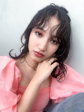 アイティーバイアルバム 下北沢店(IT by ALBUM) ガーリーウルフ_チェリーブラウンフェミニンロング_8716