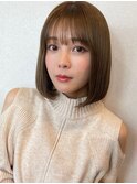 結べるボブ×ベージュカラー