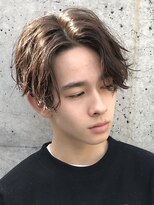 フィフスワン(fifth one)&nbsp;波巻きパーマセンターパートツイストパーマメンズマッシュパーマ