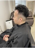 オールバックパーマ