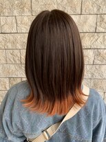 フラット 千葉(Flat.) 裾カラー、オレンジ【千葉】