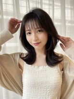 フォルテ 表参道店(FORTE)&nbsp;【フォルテ千鶴】シースルー斜めバングシルキーベージュ