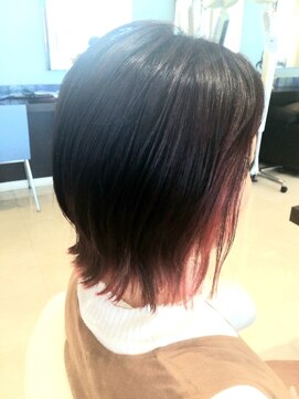 アメイジングヘアー 美沢店(AMAZING HAIR) くびれボブ/レイヤーカット/インナーカラー/ピンク/20代30代