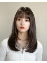アンアミ キチジョウジ(Un ami Kichijoji) 韓国ヘア/レイヤーカット/地毛風ストレートパーマ/グレージュ