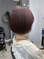 エトラ 渋谷店(etora)&nbsp;丸みボブ 秋色 ピンクブラウン ボルドー