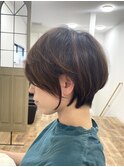 【宮城】ひし形ショートボブ　前髪あり◯