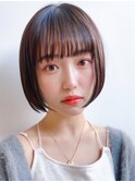 Say.黒髪ボブルフネビージュ小顔ワンレンショートボブミニボブ