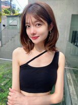 クーエフー(coo et fuu)&nbsp;大人かわいい透明感カラーレイヤーボブくびれ巻き