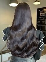 フォルテ 城北店&nbsp;ブリーチなし　ネビージュ　黒髪/前髪イメチェンスタイル