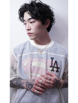 アッドバイケーツー 心斎橋(add by k-two Men's) 無造作パーマ/メンズカット/黒髪