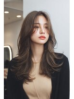 ノイエ 原宿 北参道(NoIE) ブリーチなしダブルカラーベージュカラー顔周りレイヤーカット