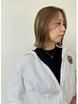 アンダーバーホワイト 南海難波店(_WHITE)&nbsp;切りっぱなしボブ/ベージュカラー