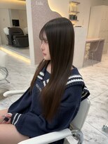 ルル(Lulu)&nbsp;梅田/ブラウン/ベージュ/レイヤー/前髪カット/縮毛矯正/髪質改善