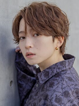 シティ メンズ(CITY men's) フェザーパーマダウンパーマセンターパートラウンドマッシュ