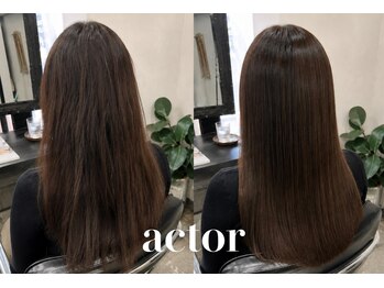 アクター(actor)の写真/100%コラーゲン&トリートメント成分配合で髪への負担を最大限減らしてお客様の髪を守ります【原宿/表参道】