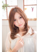 ミエルヘアーエスト 新宿店(mielhair est)&nbsp;ピーチオレンジの愛されストレート【mielhair新宿】